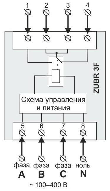 Rbuz 3f схема подключения